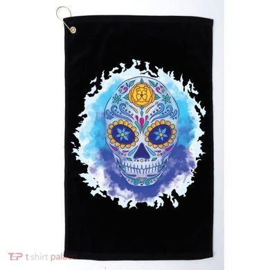 Sugar Skull Watercolor Golf Towel