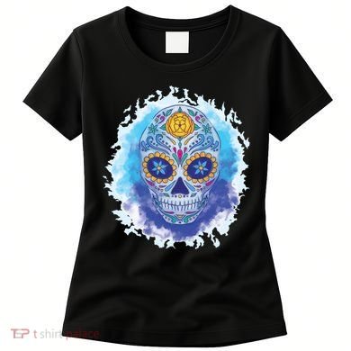 Sugar Skull Watercolor Women's T-Shirt