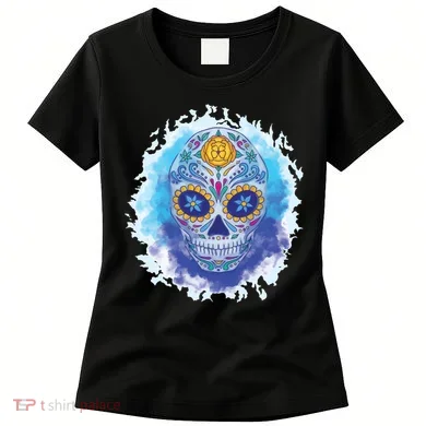 Sugar Skull Watercolor Women's T-Shirt