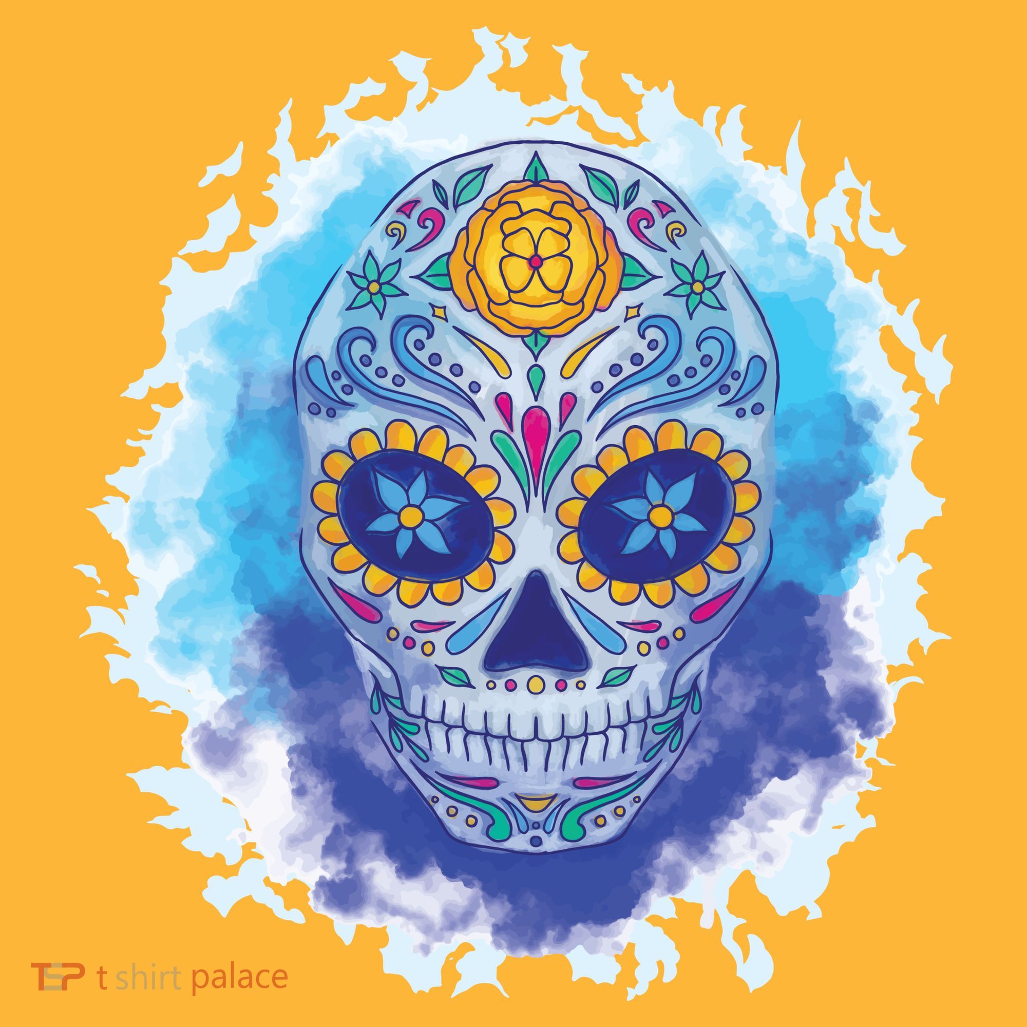 Sugar Skull Watercolor T-Shirt