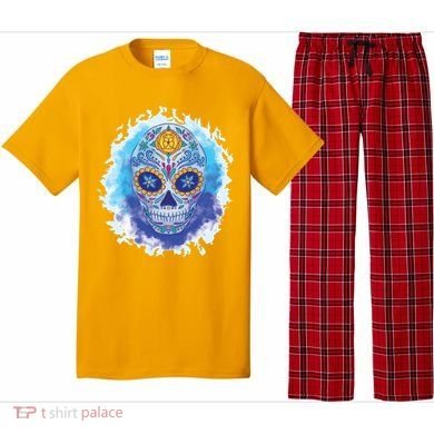 Sugar Skull Watercolor Pajama Set