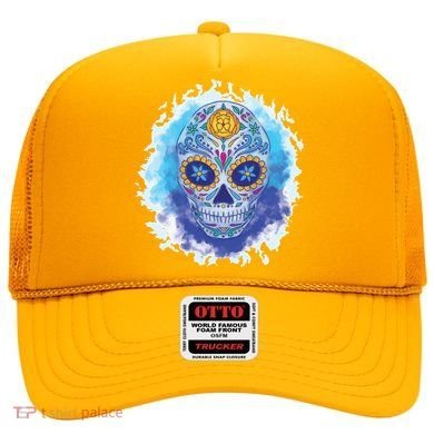 Sugar Skull Watercolor Hat