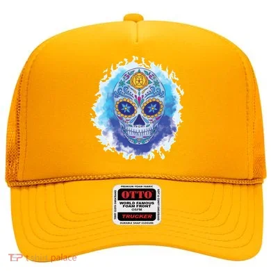Sugar Skull Watercolor Hat