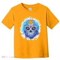 Sugar Skull Watercolor Toddler T-Shirt thumb 0