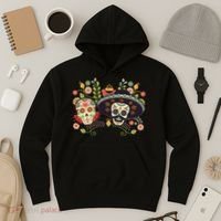 Sugar Skulls Day of the Dead Hoodie thumb 3