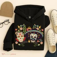 Sugar Skulls Day of the Dead Hoodie thumb 4