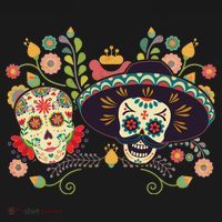 Sugar Skulls Day of the Dead Polo thumb 3