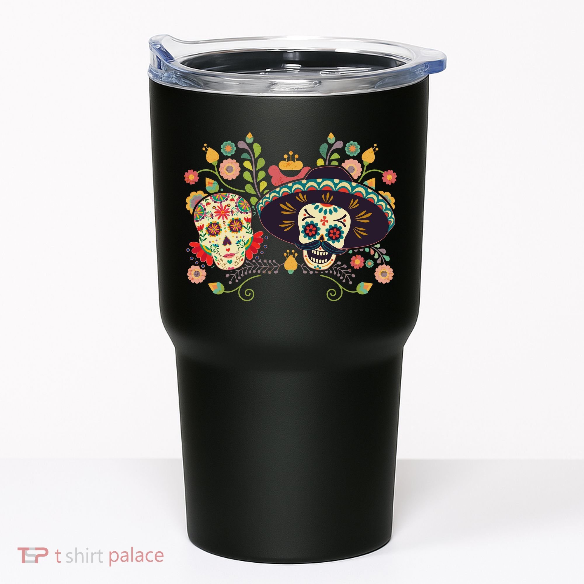 Sugar Skulls Day of the Dead Tumbler