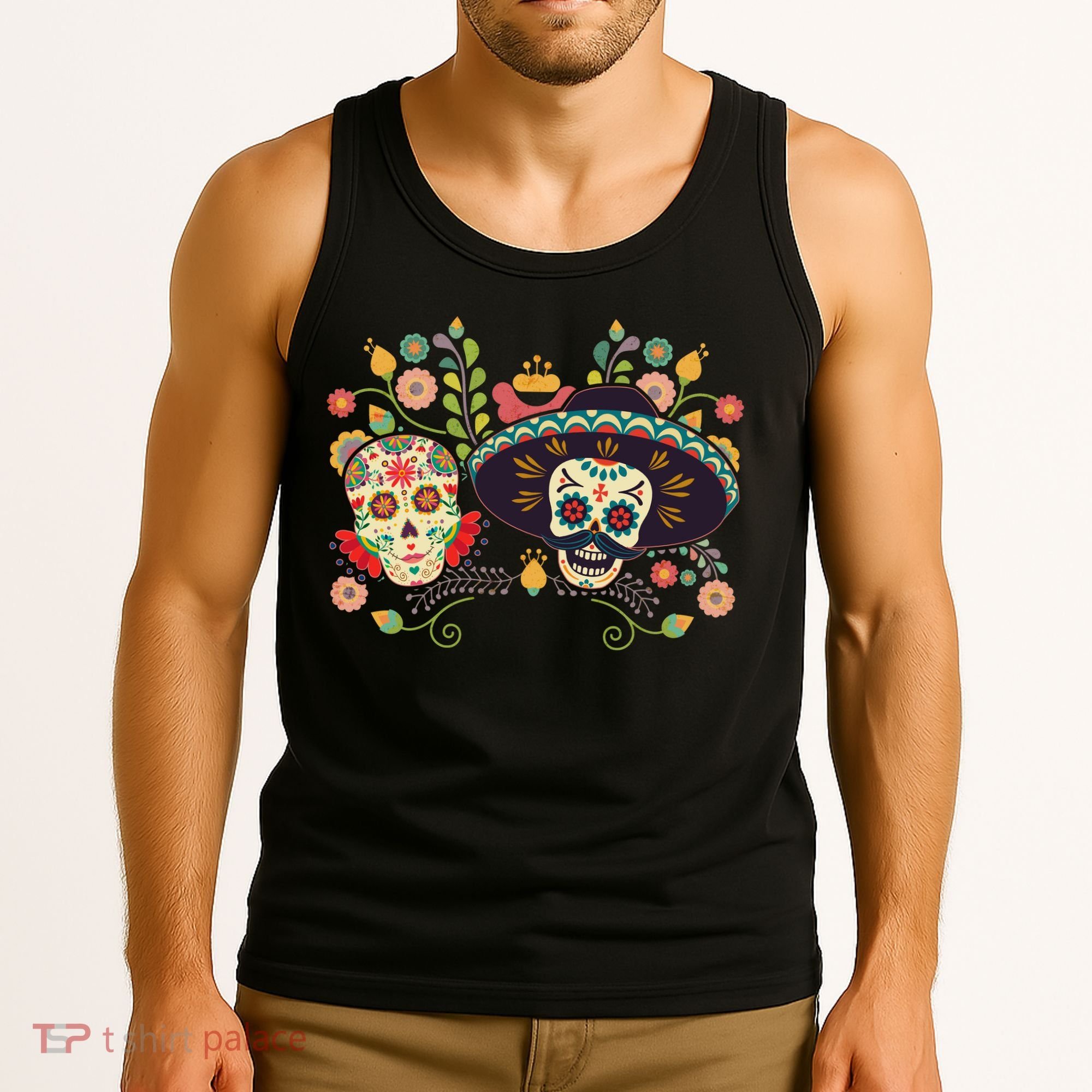 Sugar Skulls Day of the Dead Tank Top