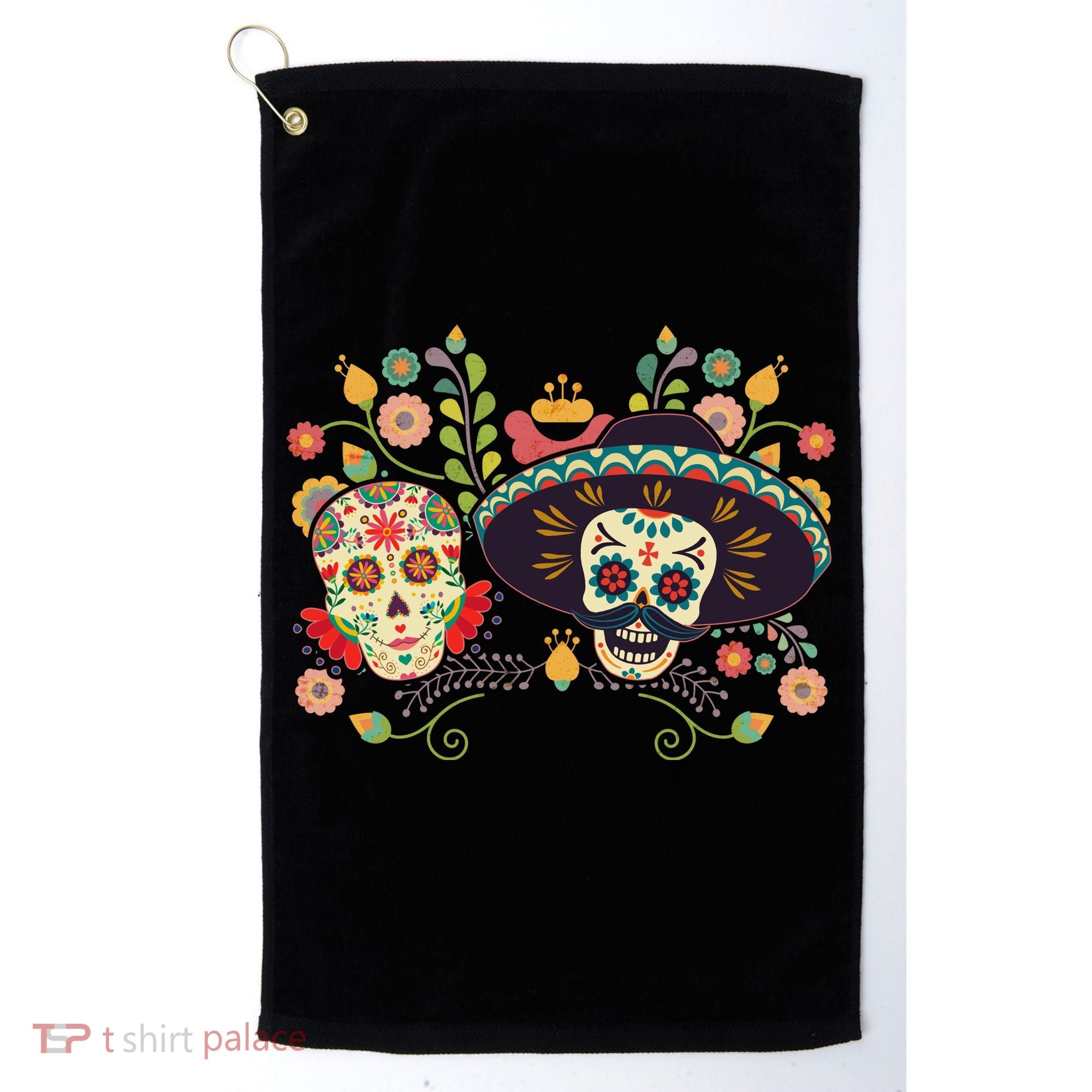 Sugar Skulls Day of the Dead Golf Towel