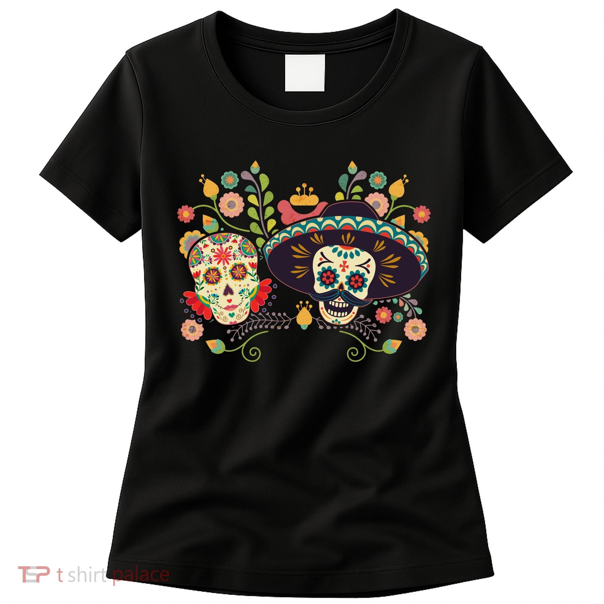 Sugar Skulls Day of the Dead Women's T-Shirt