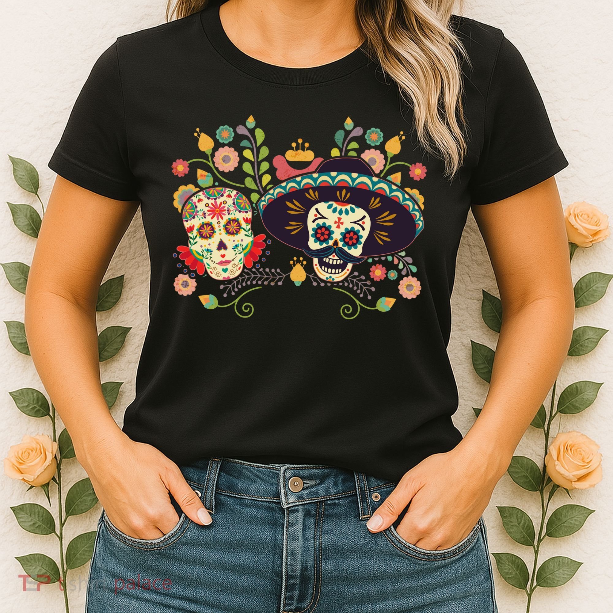 Sugar Skulls Day of the Dead Women's T-Shirt