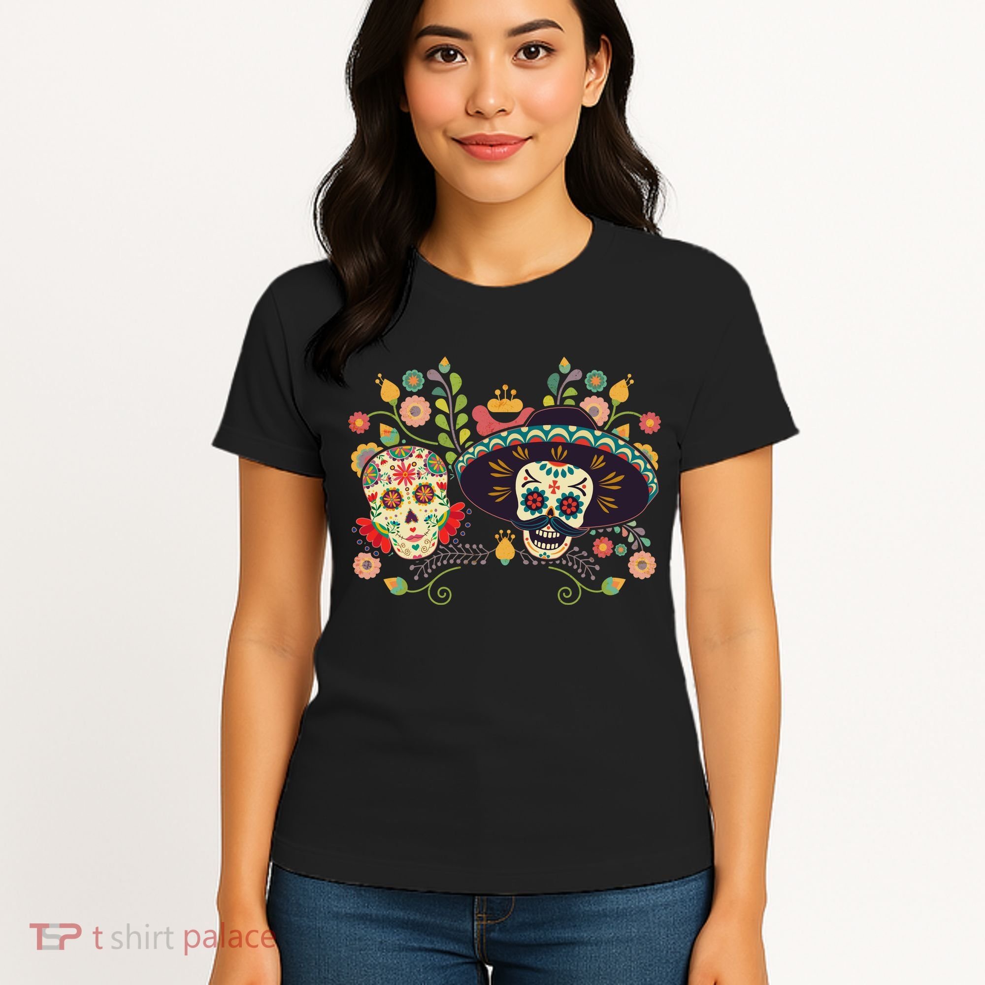 Sugar Skulls Day of the Dead Women's T-Shirt