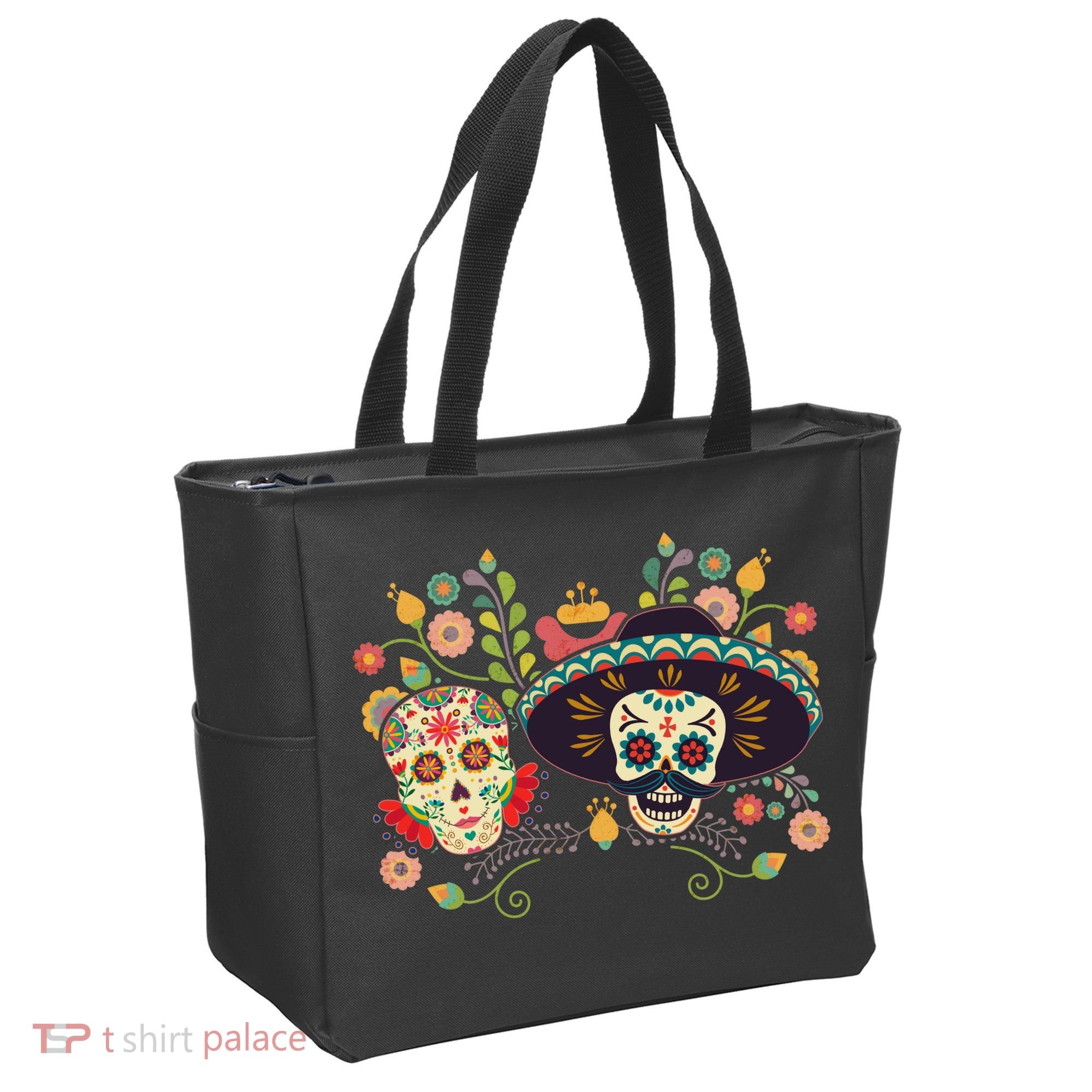 Sugar Skulls Day of the Dead Tote Bag