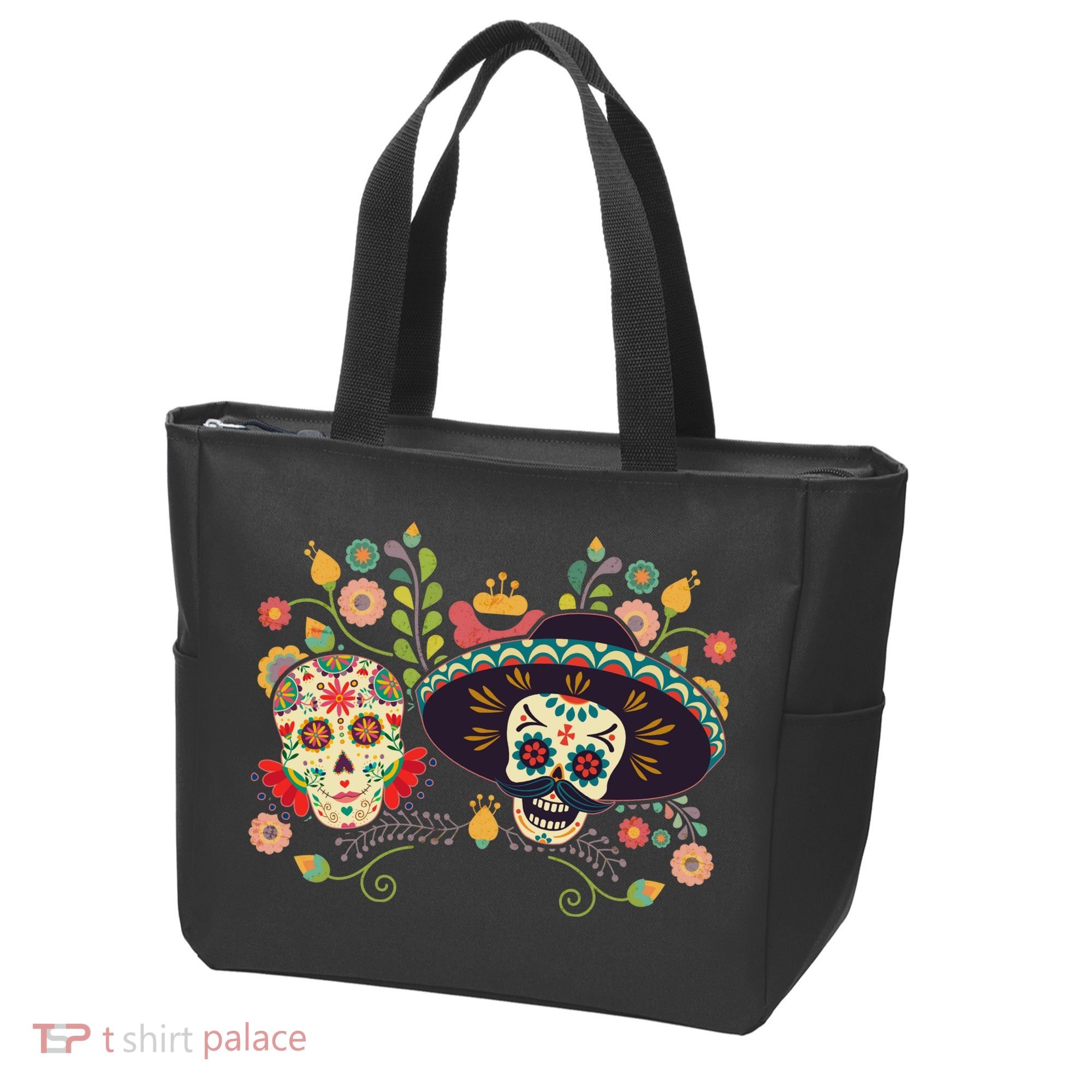 Sugar Skulls Day of the Dead Tote Bag