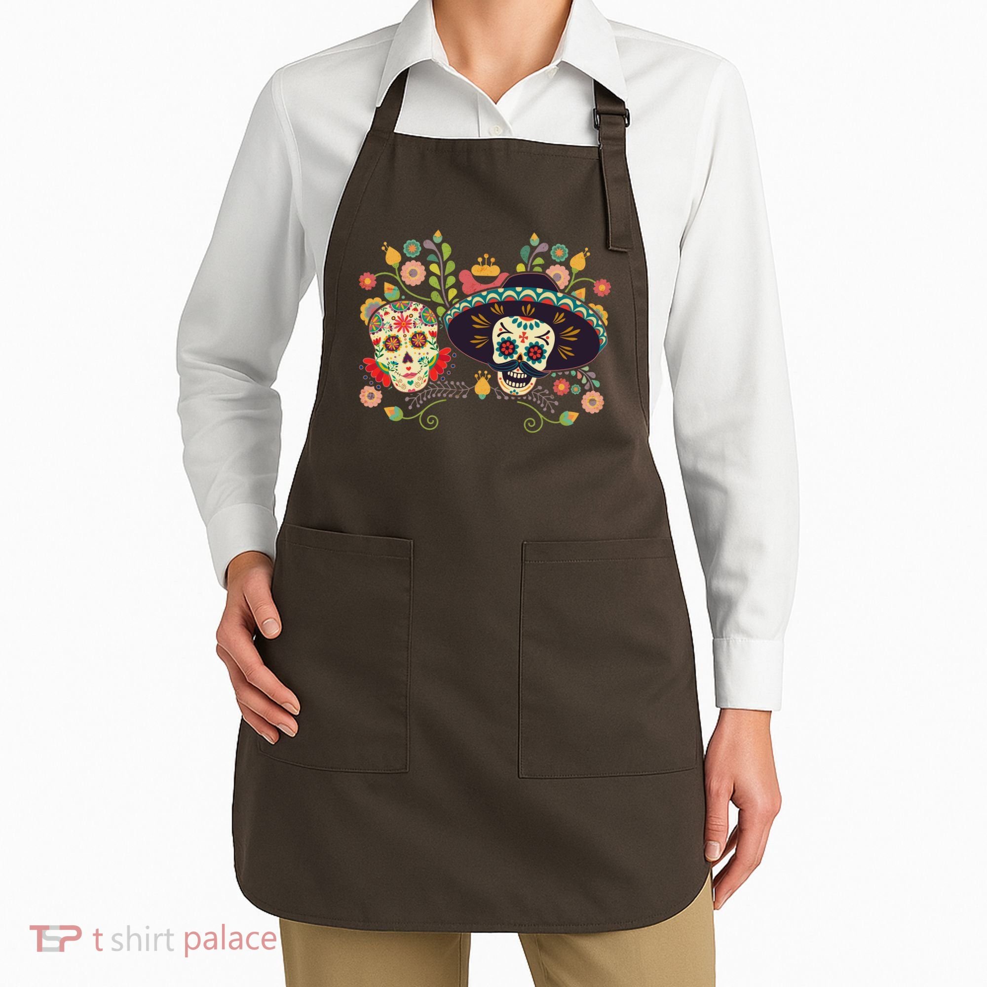Sugar Skulls Day of the Dead Apron