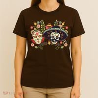 Sugar Skulls Day of the Dead T-Shirt thumb 4