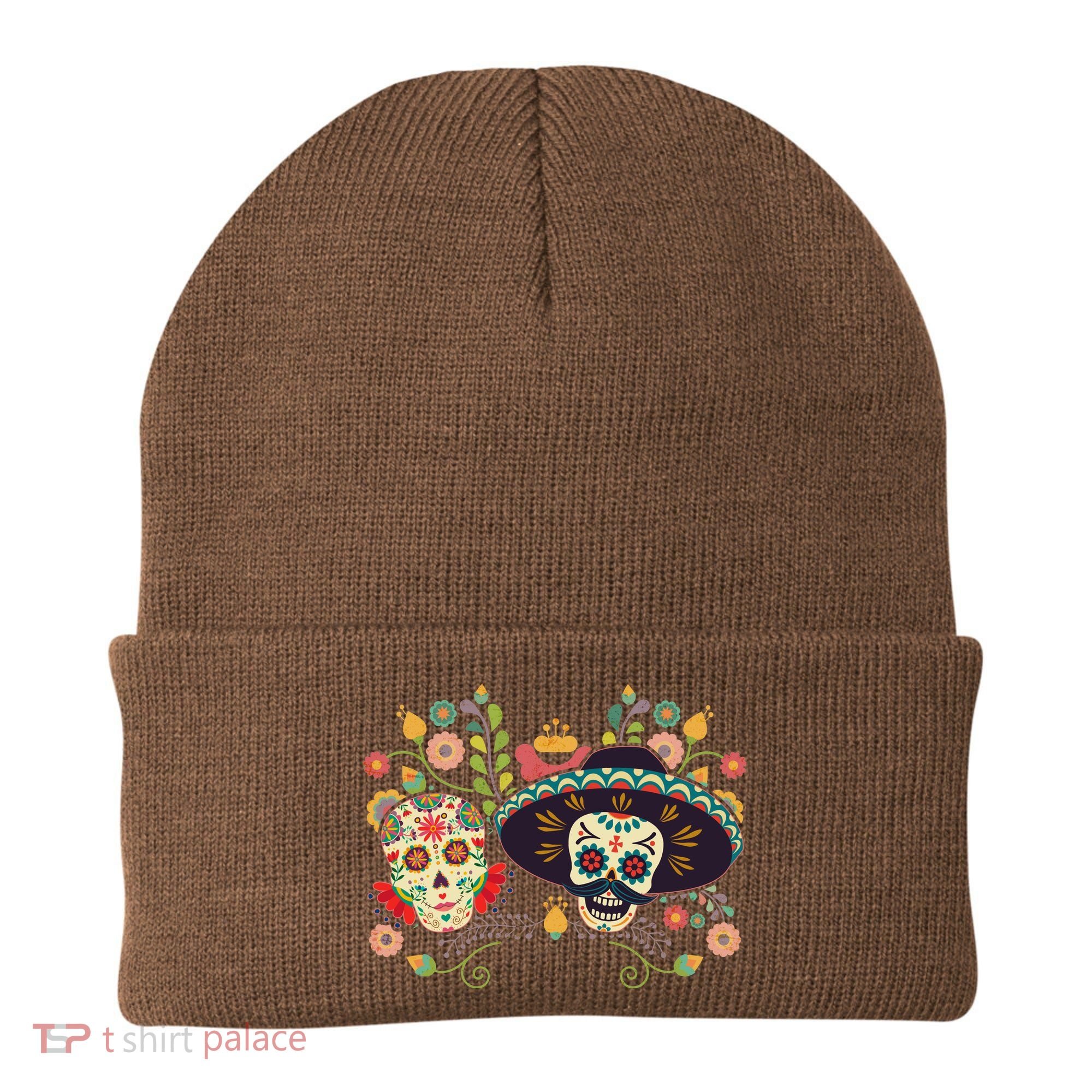 Sugar Skulls Day of the Dead Beanie