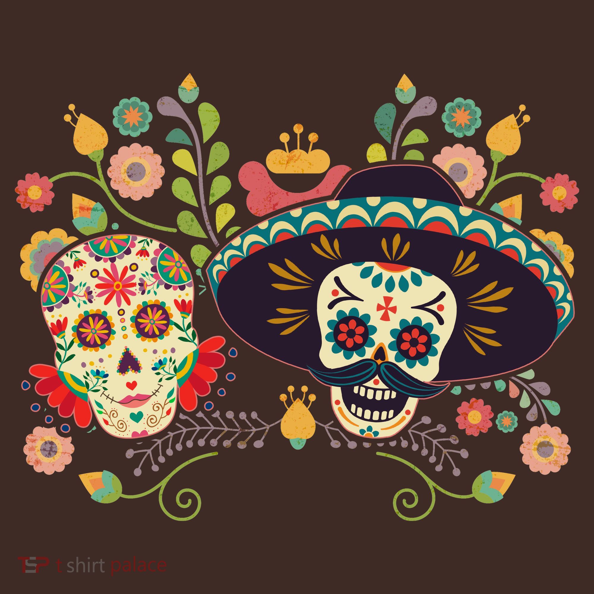 Sugar Skulls Day of the Dead Beanie