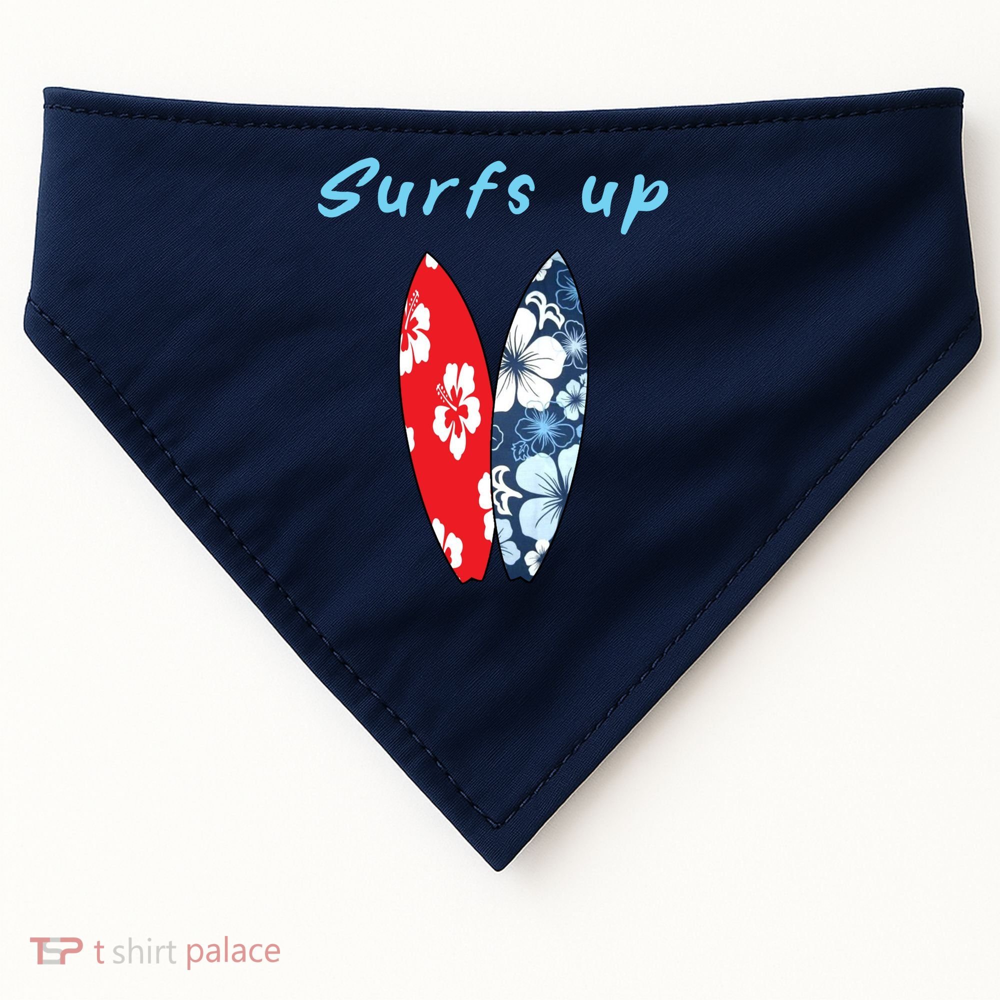 Surfs Up Hawaiian Style USA-Made Doggie Bandana