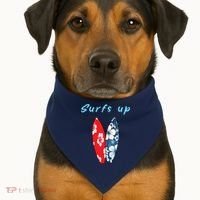 Surfs Up Hawaiian Style USA-Made Doggie Bandana thumb 1