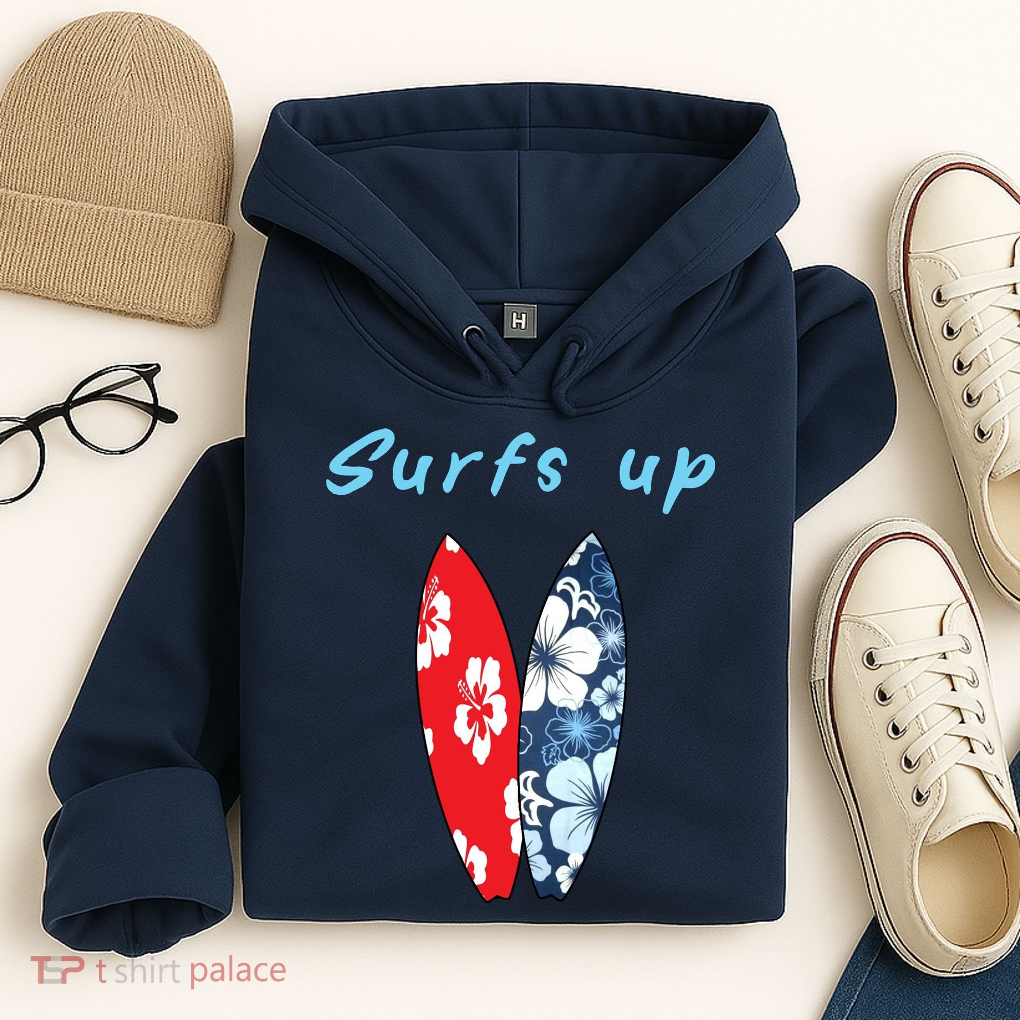Surfs Up Hawaiian Style Hoodie