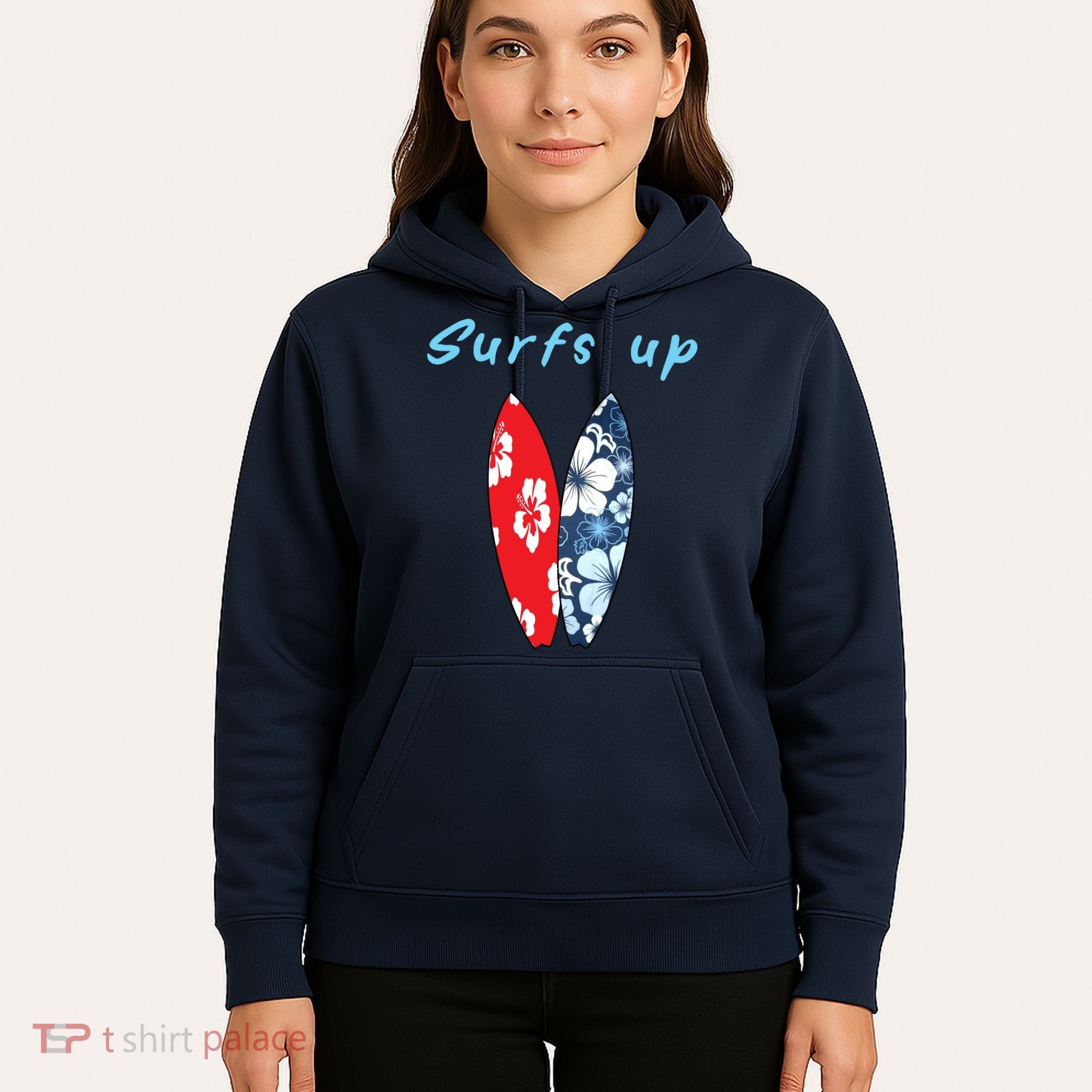 Surfs Up Hawaiian Style Hoodie