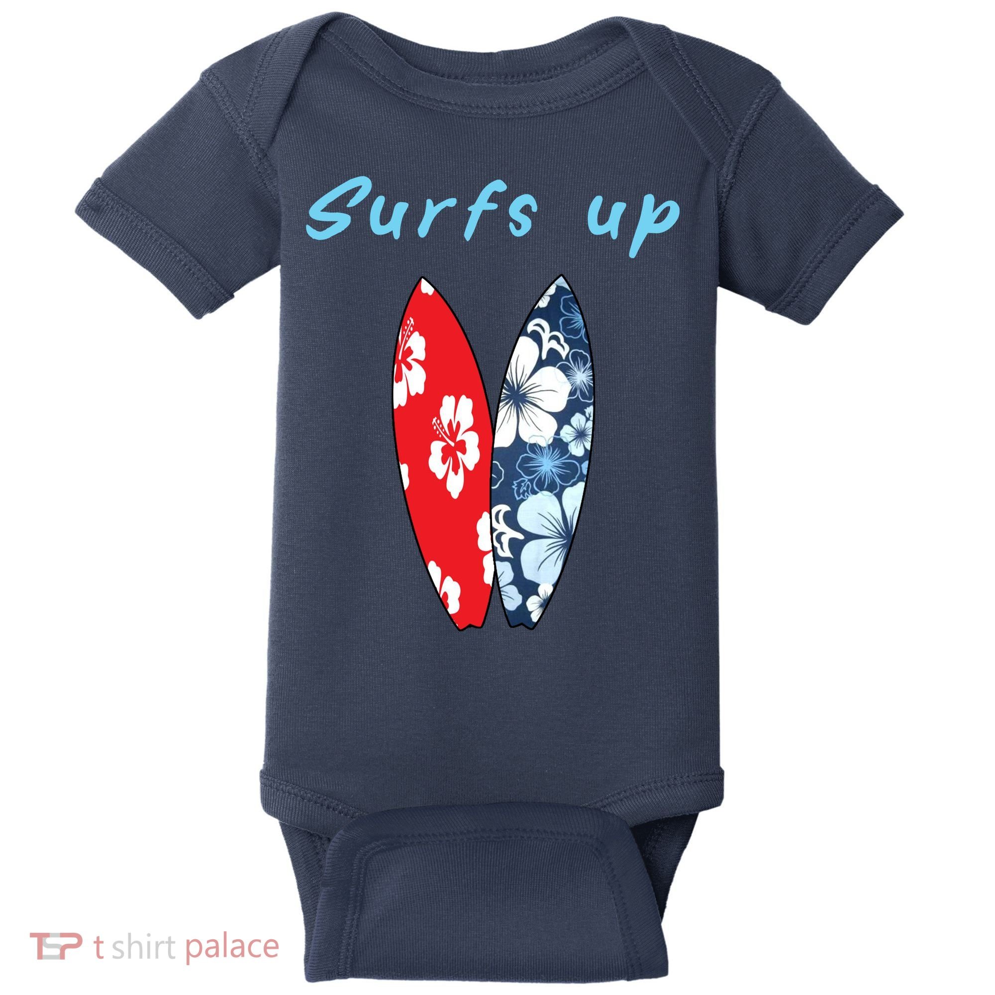 Surfs Up Hawaiian Style Baby Bodysuit