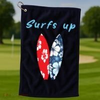 Surfs Up Hawaiian Style Golf Towel thumb 1