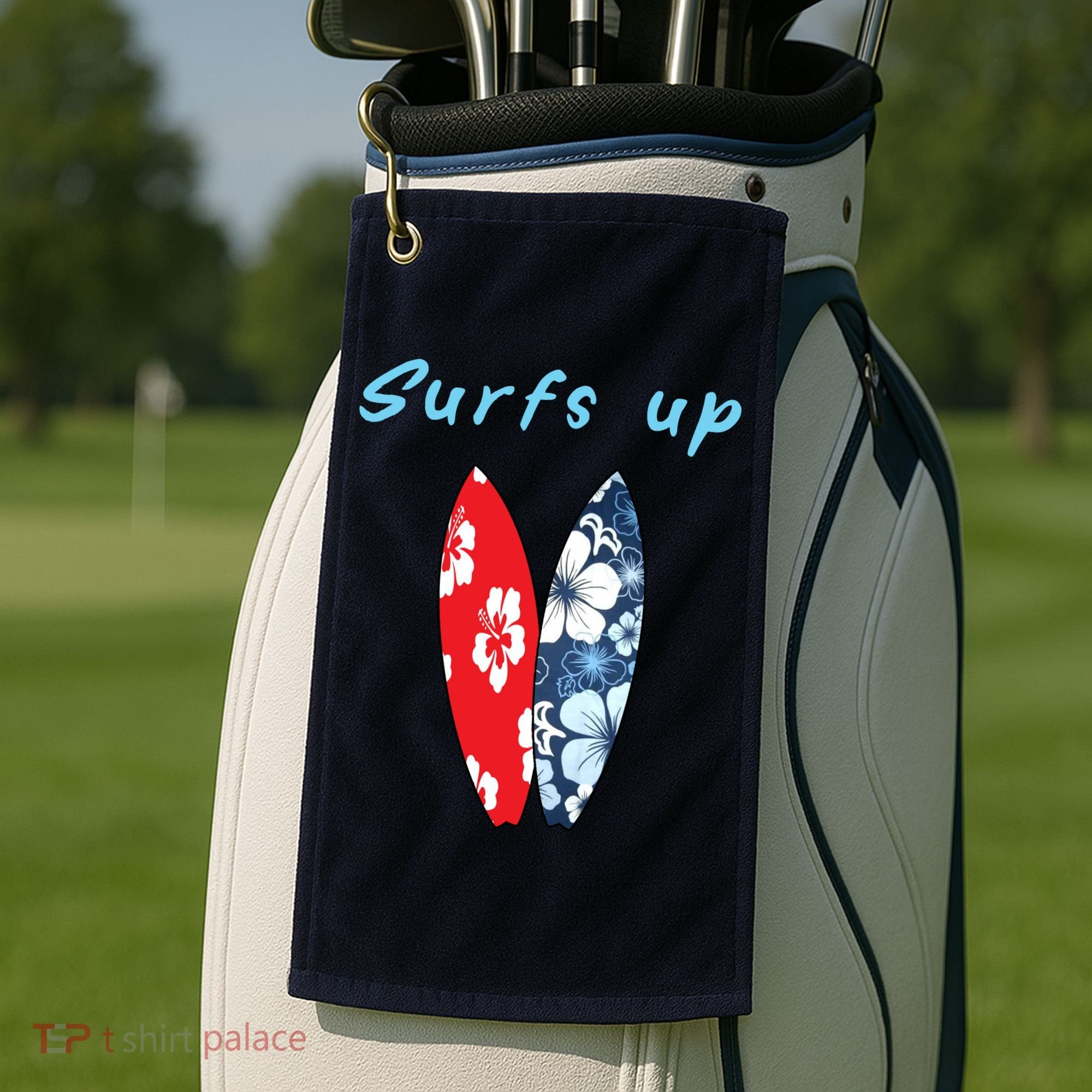 Surfs Up Hawaiian Style Golf Towel