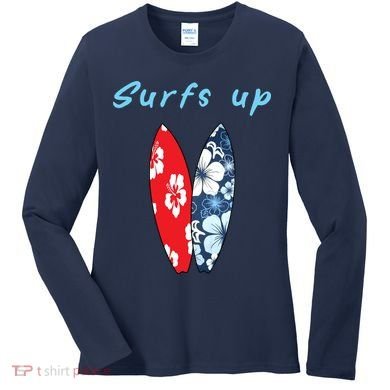 Surfs Up Hawaiian Style Women's Long Sleeve Shirt
