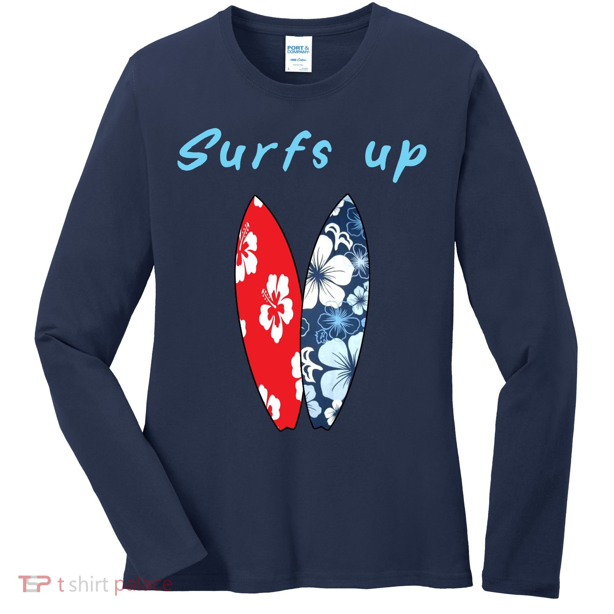 Surfs Up Hawaiian Style Women's Long Sleeve Shirt