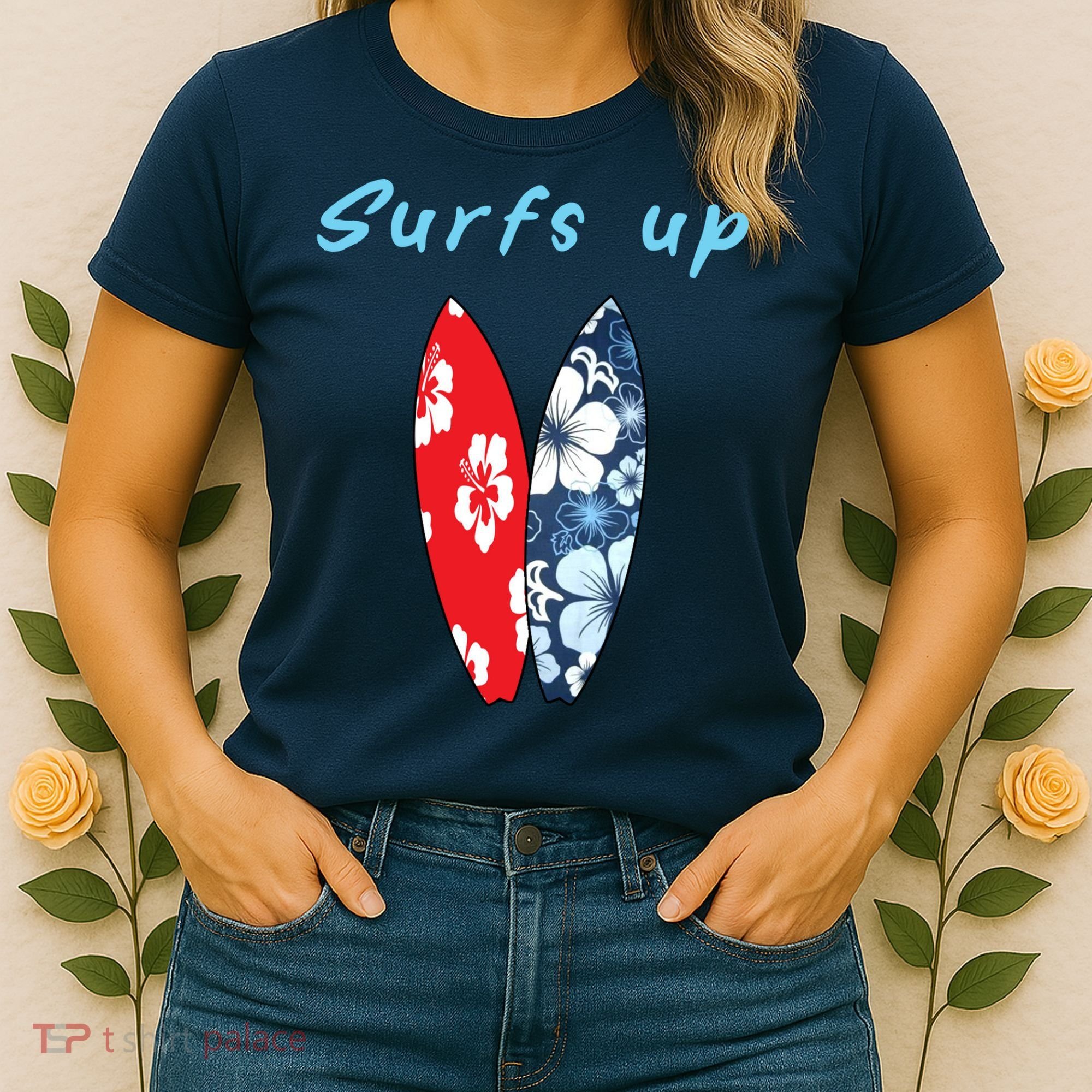 Surfs Up Hawaiian Style Women's T-Shirt