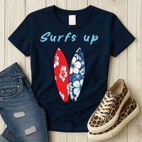 Surfs Up Hawaiian Style Women's T-Shirt thumb 3