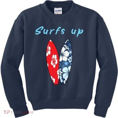 Surfs Up Hawaiian Style Kids Sweatshirt
