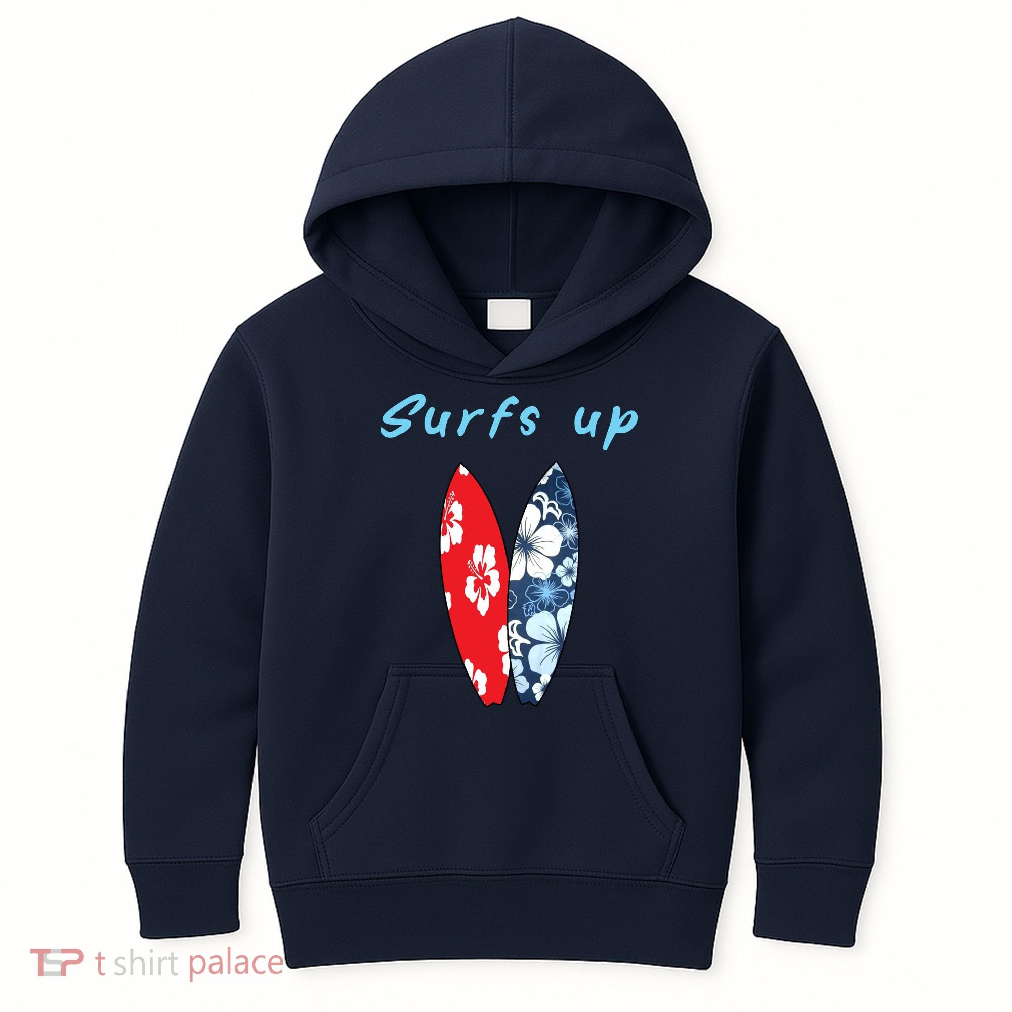 Surfs Up Hawaiian Style Kids Hoodie