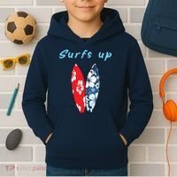 Surfs Up Hawaiian Style Kids Hoodie thumb 2