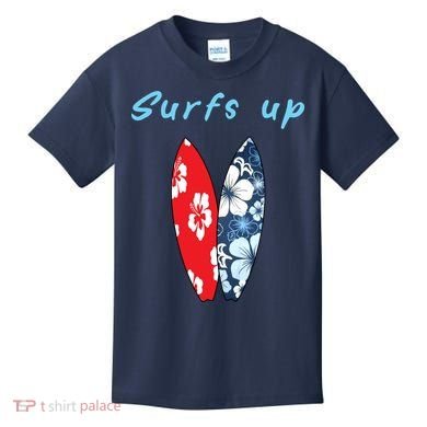 Surfs Up Hawaiian Style Kids T-Shirt