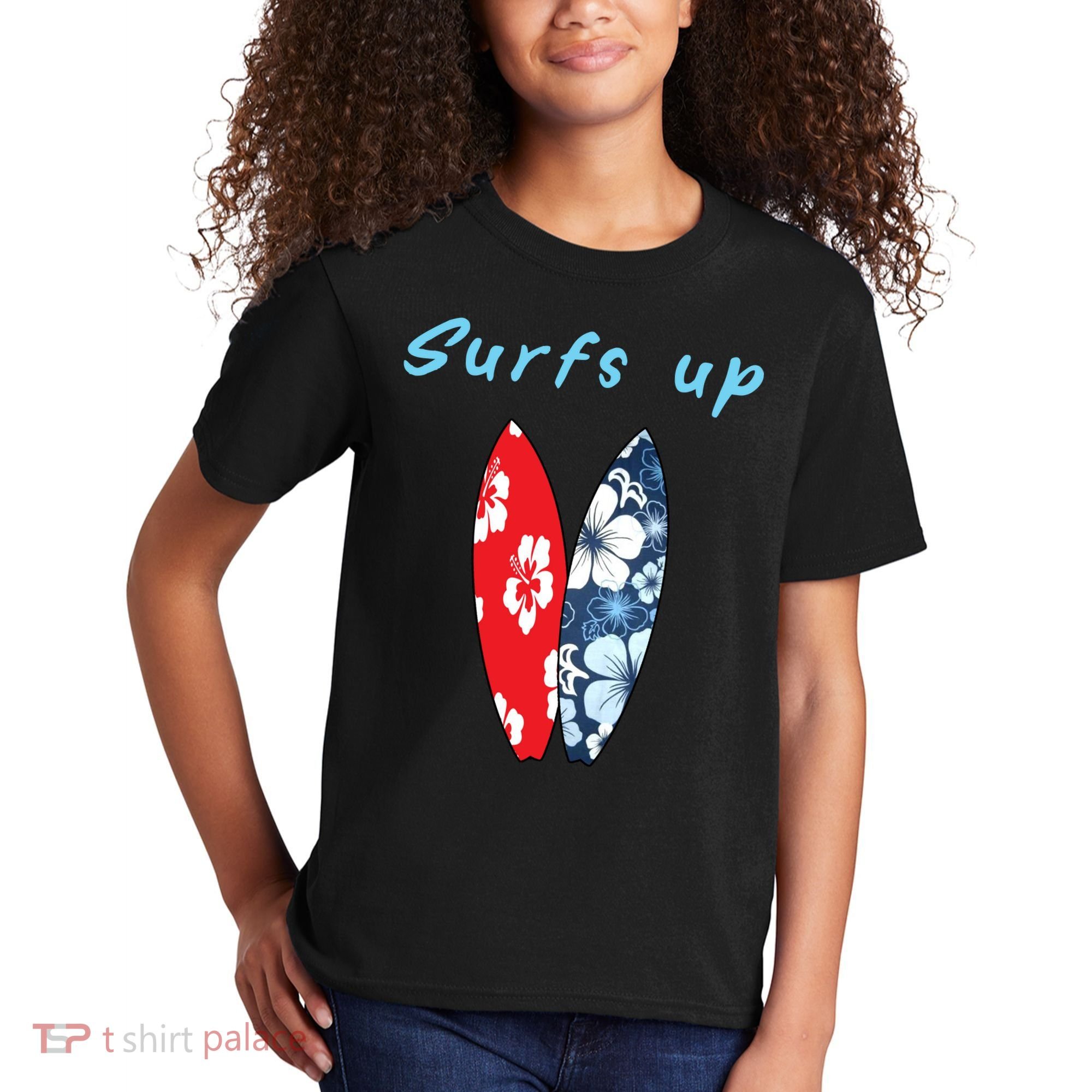 Surfs Up Hawaiian Style Kids T-Shirt