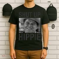 Shut Up Hippie Ronald Reagan Anti Liberal Republican T-Shirt thumb 6