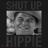 Shut Up Hippie Ronald Reagan Anti Liberal Republican Women's Hoodie thumb 2