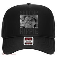 Shut Up Hippie Ronald Reagan Anti Liberal Republican Hat thumb 0