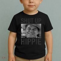Shut Up Hippie Ronald Reagan Anti Liberal Republican Toddler T-Shirt thumb 2