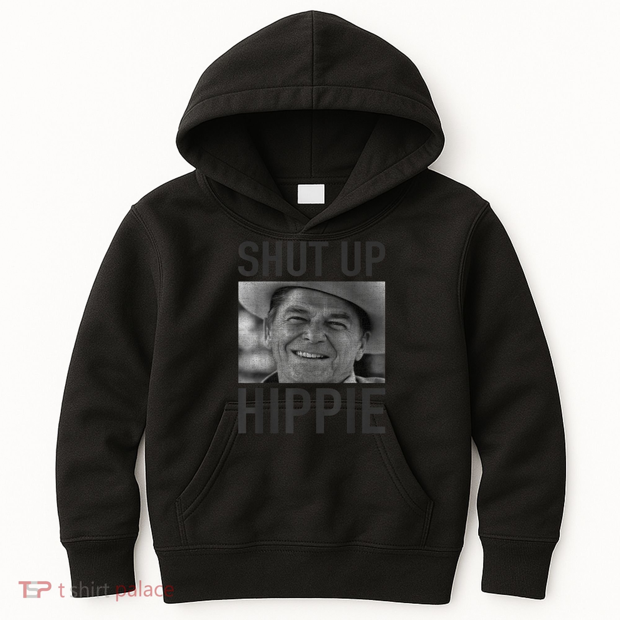 Shut Up Hippie Ronald Reagan Anti Liberal Republican Kids Hoodie