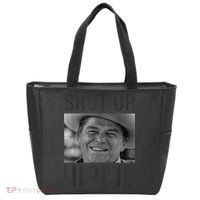 Shut Up Hippie Ronald Reagan Anti Liberal Republican Tote Bag thumb 0