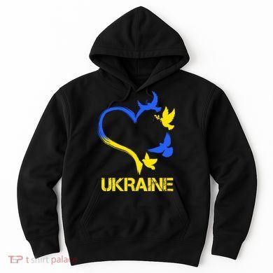 Support Ukraine Heart Doves Hoodie