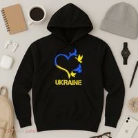 Support Ukraine Heart Doves Hoodie thumb 3