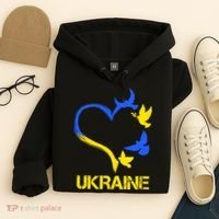 Support Ukraine Heart Doves Hoodie thumb 4