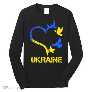 Support Ukraine Heart Doves Long Sleeve Shirt