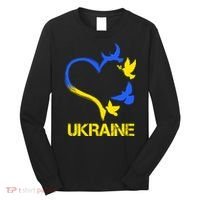Support Ukraine Heart Doves Long Sleeve Shirt thumb 0